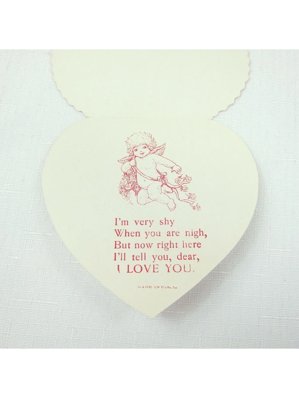 Lot 2 Vintage Valentine Die cut Fold Girl Angels Gold Embossed 1920-30s UNSIGNED